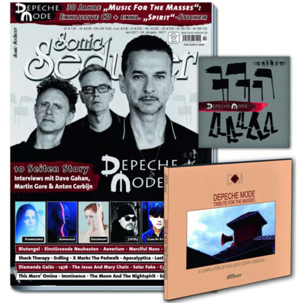 Depeche Mode "Tribute For The Masses"-Cover-CD + Sonic Seducer 04/2017 + Sticker @ Sonic Seducer