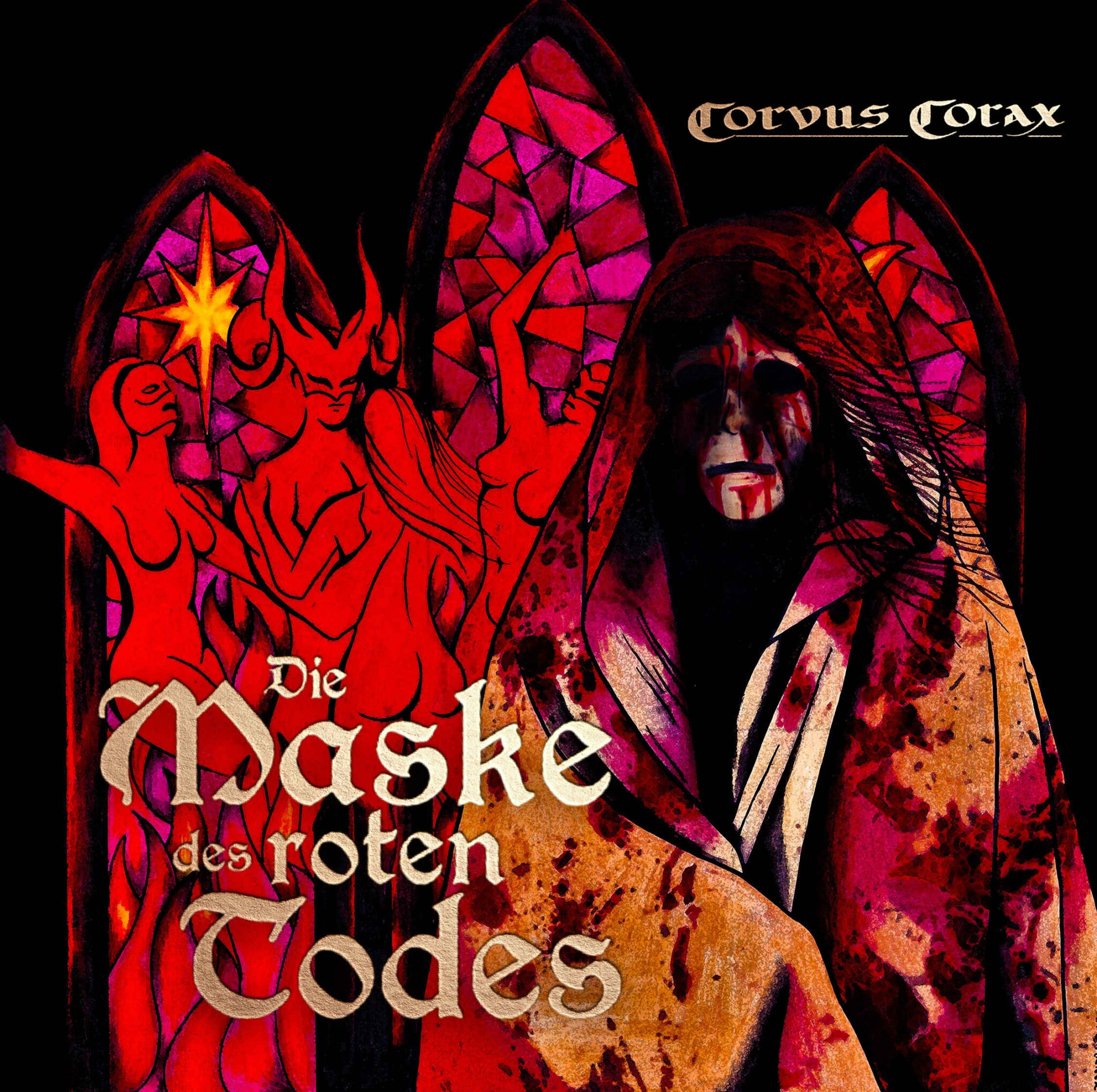 Corvus Corax Die Maske des roten Todes klein