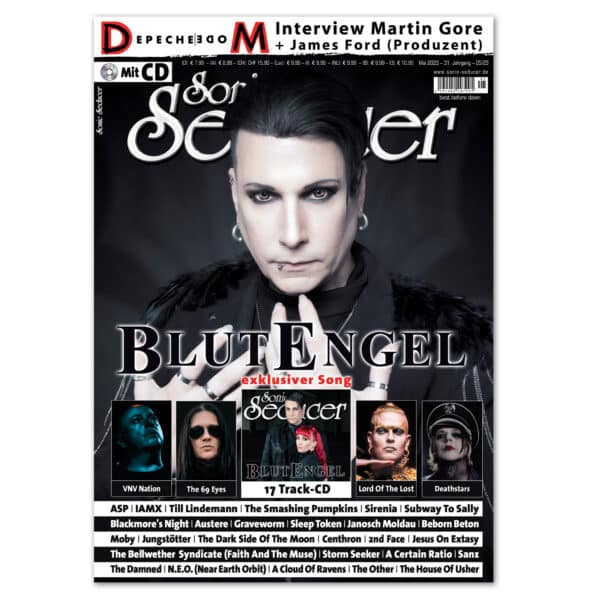 Sonic Seducer 05/2023 +CD: Blutengel exkl. Song „The Abyss“ +Depeche Mode Interviews: Martin Gore & James Ford +VNV Nation +Lord Of The Lost +The 69 Eyes +Deathstars +IAMX +The Smashing Pumpkins +Moby +ASP @ Sonic Seducer